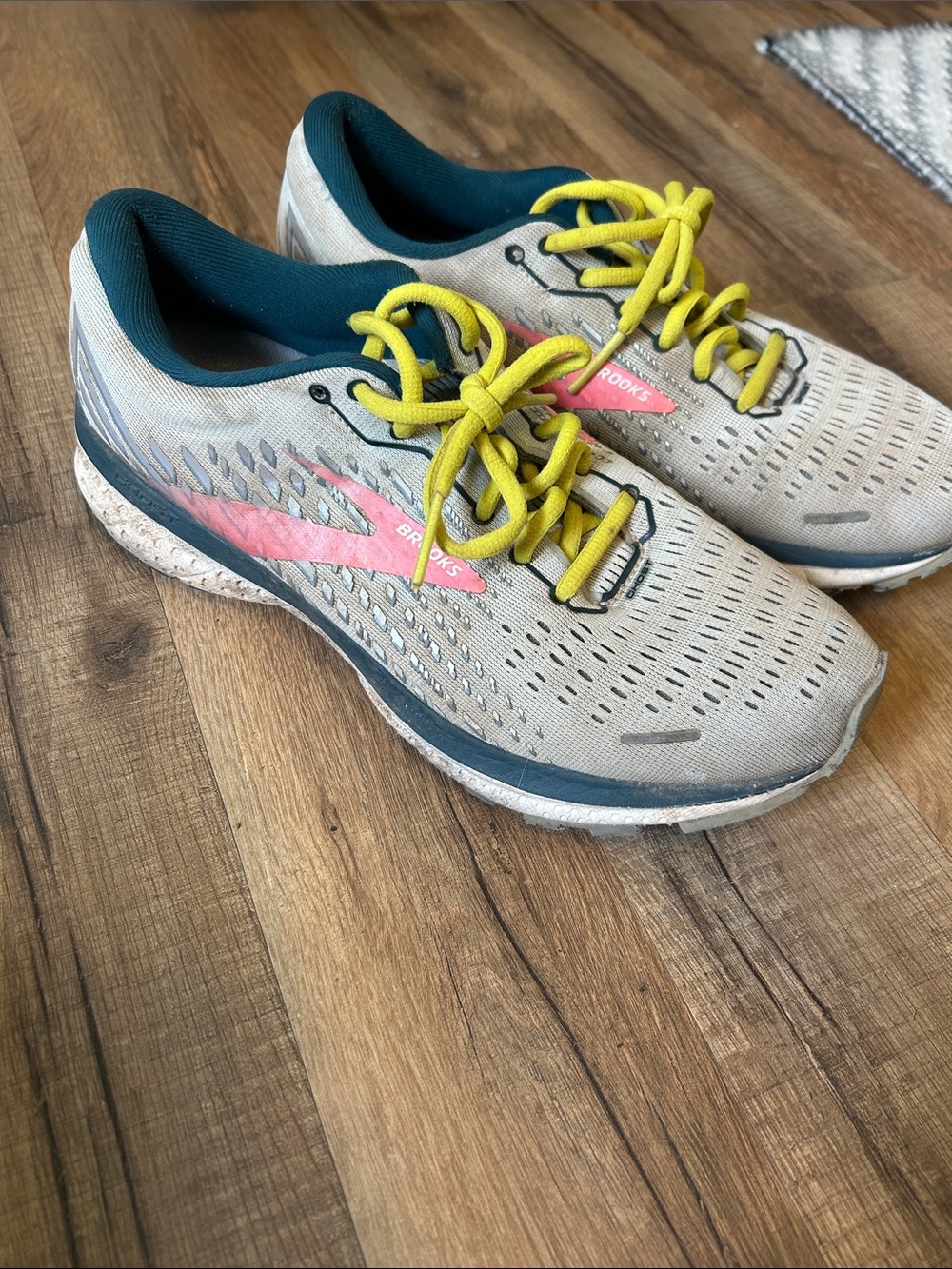 Brooks Women’s Ghost 13 Road Running Shoe - Blue with Pink Accent